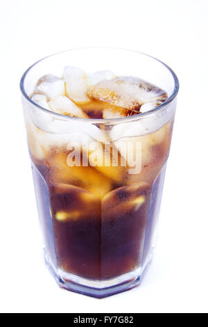 Mots-clés : coca, cola, glace, verre, Cuba, libre, cocktail, verre, isolé, froid, citron, blanc, fond, alcoolique, non, Cuba Banque D'Images