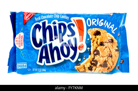 Winneconne, WI - 31 mai 2015 : Paquet de Chips Ahoy dans l'original. Banque D'Images