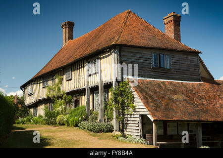 UK, Kent, Smallhythe, Smallhythe Place historique, C16th siècle colombages, accueil à Ellen Terry Banque D'Images