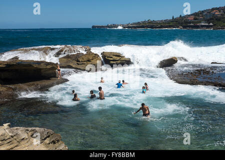 Bains de Giles, Coogee Beach, Sydney, New South Wales, Australia Banque D'Images