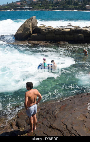 Bains de Giles, Coogee Beach, Sydney, New South Wales, Australia Banque D'Images