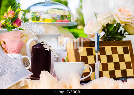 Tea party in park Banque D'Images