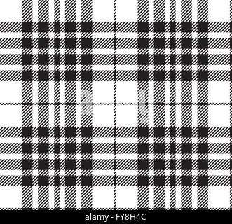 Tartan Blackberry seamless vector illustration noir et blanc Illustration de Vecteur