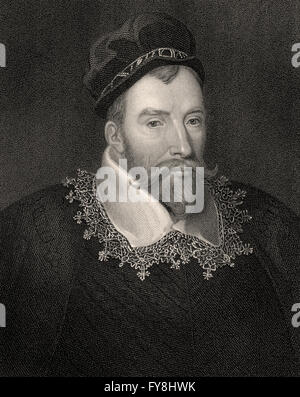 John Maitland, 1er Lord Maitland de Thirlestane, 1537-1595, lord chancelier d'Écosse Banque D'Images