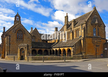 Historique de la 15e siècle St John's hospices de Sherborne, Dorset, England, UK Banque D'Images