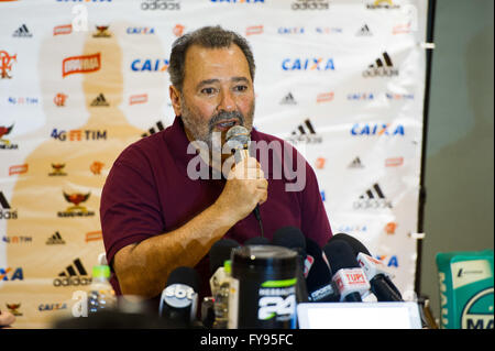 MANAUS, AM - 23/04/2016 : FORMATION FLAMINGO - conférence de presse Fred lumière pour la formation de Flamengo, tenue à l'Aréna da Amaz ?nia. (Photo : Bruno Zanardo / FotoArena) Banque D'Images