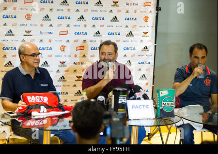 MANAUS, AM - 23/04/2016 : FORMATION FLAMINGO - conférence de presse Fred lumière pour la formation de Flamengo, tenue à l'Aréna da Amaz ?nia. (Photo : Bruno Zanardo / FotoArena) Banque D'Images