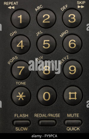 Boutons du clavier du téléphone, close-up Banque D'Images