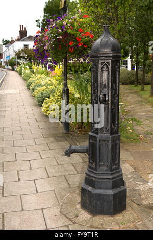 UK, Kent, Tenterden, Ashford Road, l'approvisionnement en eau de la pompe sur village green Banque D'Images
