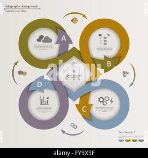 Illustration Infographie Origami des flèches. Illustration de Vecteur