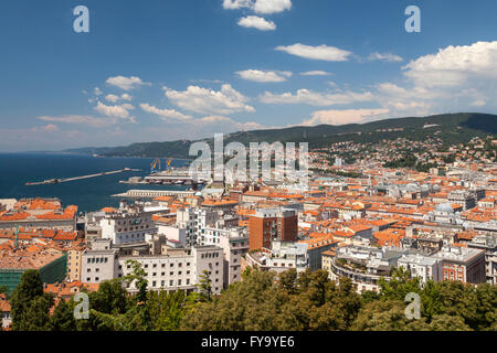 Vue de Castel San Giusto, Trieste, Frioul-Vénétie Julienne, Italie Banque D'Images