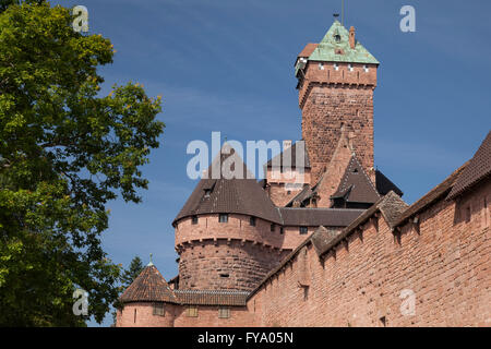 Château du château du Haut-Koenigsbourg, Hohkönigsburg, Alsace, France Banque D'Images
