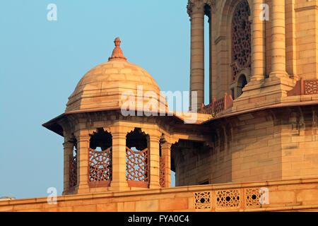 Détail architectural de la Rashtrapati Bhavan - président estate - Delhi, Inde Banque D'Images