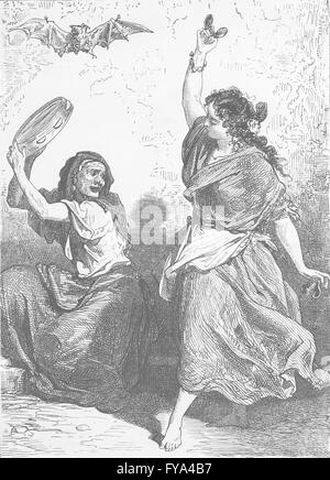 Espagne : Gypsy (Gitana) Danse de Grenade le Zorongo, antique print 1893 Banque D'Images