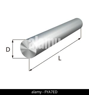 Les barres rondes en acier metal industriel objet. Vector illustration. EPS 10. Illustration de Vecteur