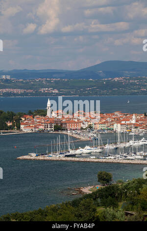 Paysage urbain, Izola, côte Adriatique, littoral slovène, la Slovénie Banque D'Images