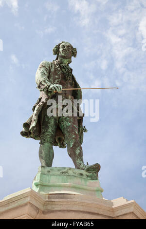 Statue de Giuseppe Tartini dans la place Tartini, Piran, Istrie, Slovénie Banque D'Images