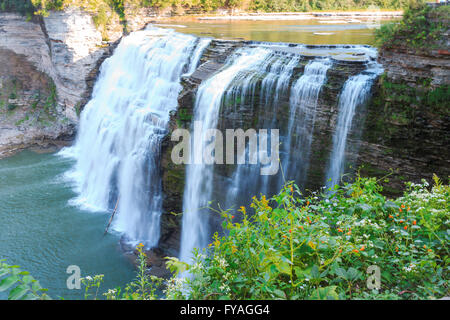 Middle Falls à Letchworth State Park, États-Unis Banque D'Images