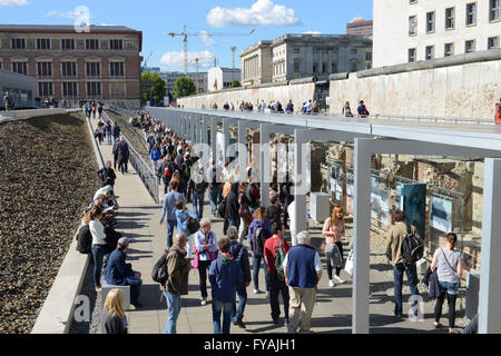 Topographie des terreurs, Niederkirchnerstrasse, Kreuzberg, Berlin, Deutschland Banque D'Images