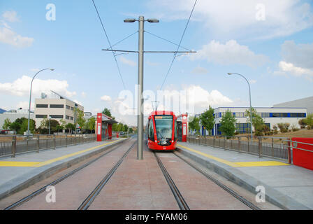 Metro Ligero, Station Prado del Espino. Boadilla del Monte, Madrid, province de l'Espagne. Banque D'Images