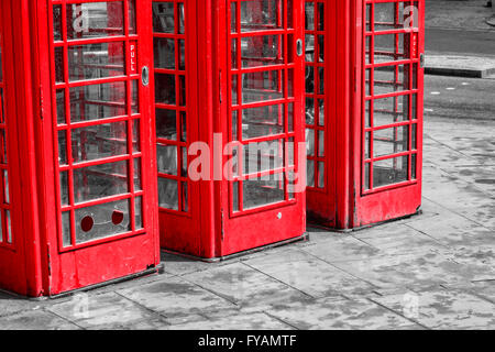 Boîte de téléphone rouge à Londres Banque D'Images