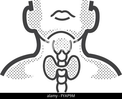 Le larynx, Médecins Oto-rhino-laryngologie icon Illustration de Vecteur