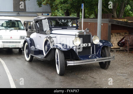 1930 Chevrolet Universal Vintage car vu à Arrowtown, île du Sud, Nouvelle-Zélande Banque D'Images