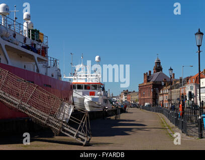 Le port de Great Yarmouth's Historic South Quay, Great Yarmouth, Norfolk, Angleterre Banque D'Images