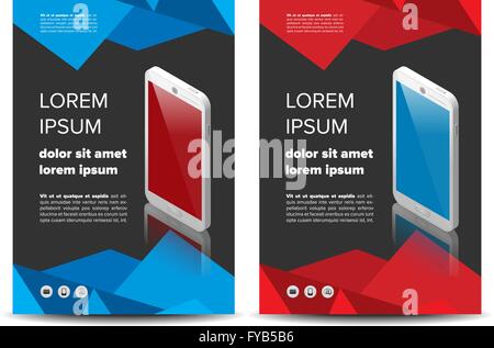 Notice avec modèle de téléphone mobile Illustration de Vecteur