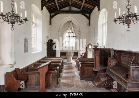 St Mary Magdalene, Caldecote, UK. Une église du 14C dans la prise en charge de l'organisme Les Amis de l'Églises sans amis Banque D'Images