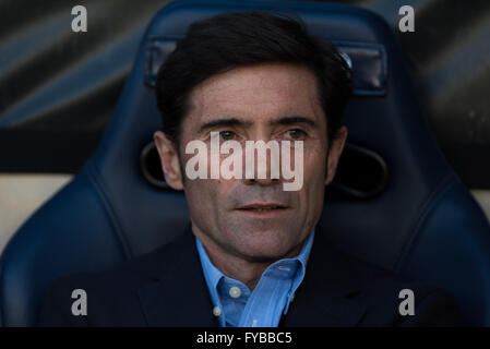 Villareal, Espagne. 24 avril, 2016. Marcelino Garcia Toral, entraîneur-chef de Villarreal CF au cours de la La Liga match au Stade El Madrigal, Villarreal. Crédit : MARIA JOSE SEGOVIA CARMONA/Alamy Live News Banque D'Images