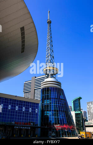 Le Bridgestone Arena tour radio au centre-ville de Nashville, Tennessee Banque D'Images