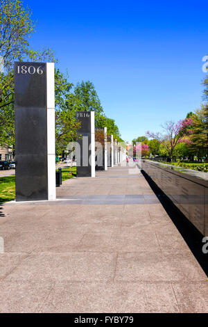 La marche de l'histoire dans le Bicentennial Capitol Mall State Park à Nashville, TN Banque D'Images