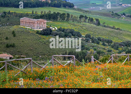 Calatafimi Segesta, Erice, Sicile, Italie, Banque D'Images