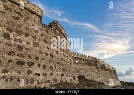 Vue sur le château Antimachia à Kos Island, Grèce Banque D'Images