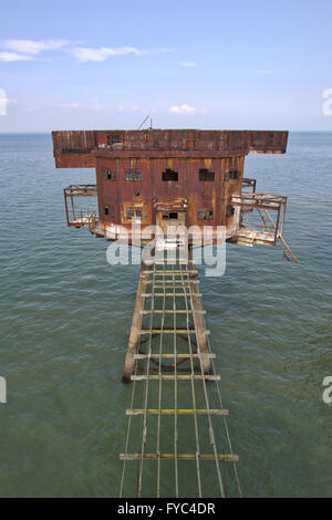 Forts de marine Maunsell - Sables rouges forts de la mer Banque D'Images