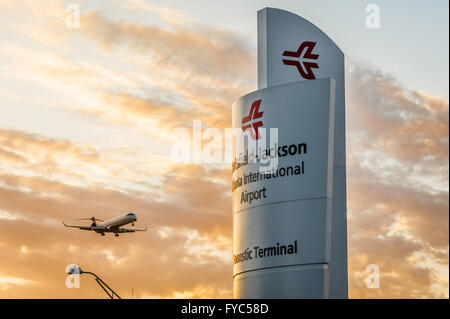 L'aéroport international Hartsfield-Jackson d'Atlanta à Atlanta, Géorgie, USA. Banque D'Images