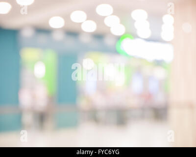 Arrière-plan flou : supermarché store flou, comptoir caisse Banque D'Images