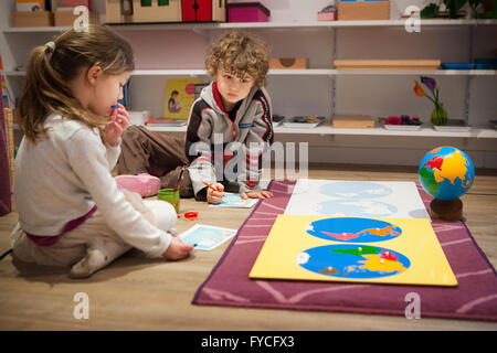 ÉCOLE MATERNELLE Banque D'Images