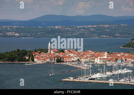 Paysage urbain, Izola, côte Adriatique, littoral slovène, la Slovénie Banque D'Images