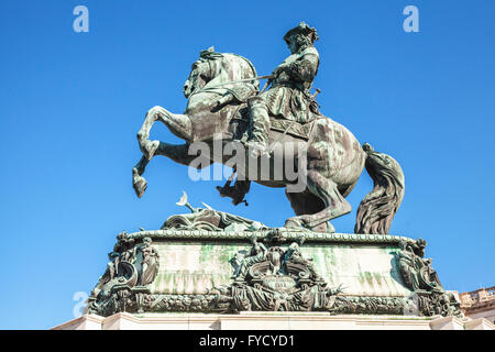 Monument du prince Eugène de Savoie. Monument à Heldenplatz, Vienne, conçu par Anton Dominik Fernkorn en 1865 Banque D'Images