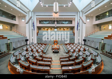 À l'intérieur de l'édifice du parlement à Canberra, Australie Banque D'Images