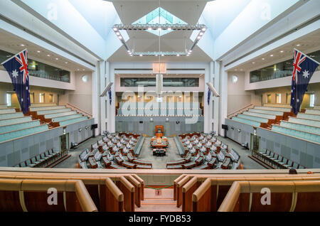 À l'intérieur de l'édifice du parlement à Canberra, Australie Banque D'Images