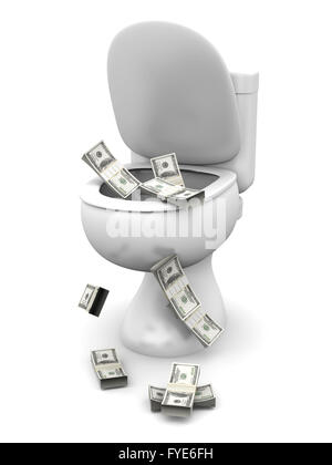 Toilettes de dollar Banque D'Images