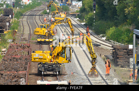 Gleisbau, Ringbahn, Halensee, Wilmersdorf, Berlin, Deutschland Banque D'Images