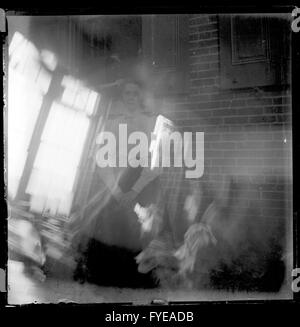 Photographie victorienne d'une double exposition d'une femme à Fallston, Maryland Banque D'Images