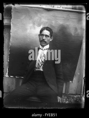 Photographie victorienne d'un homme faire son portrait pris à Fallston, Maryland. Banque D'Images