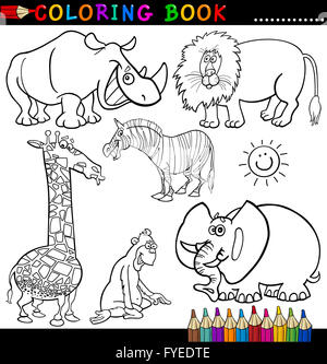 Livre de coloriage pour les animaux ou la page Banque D'Images