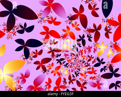 Modèle Fractal fleuri Banque D'Images