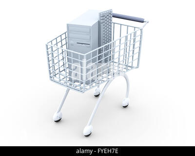 Ordinateur Shopping Banque D'Images